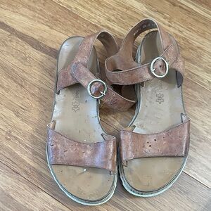 Paul Green Brown Leather Sandals